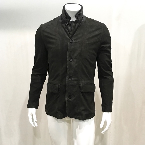 All Saints Other - Allsaints Men’s Survey Brown Leather Blazer